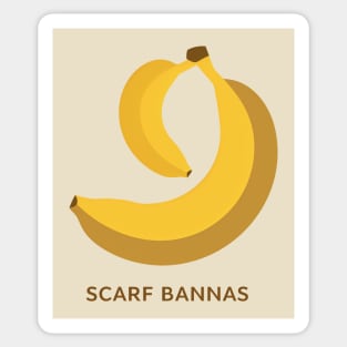 Scarf Bananas Sticker